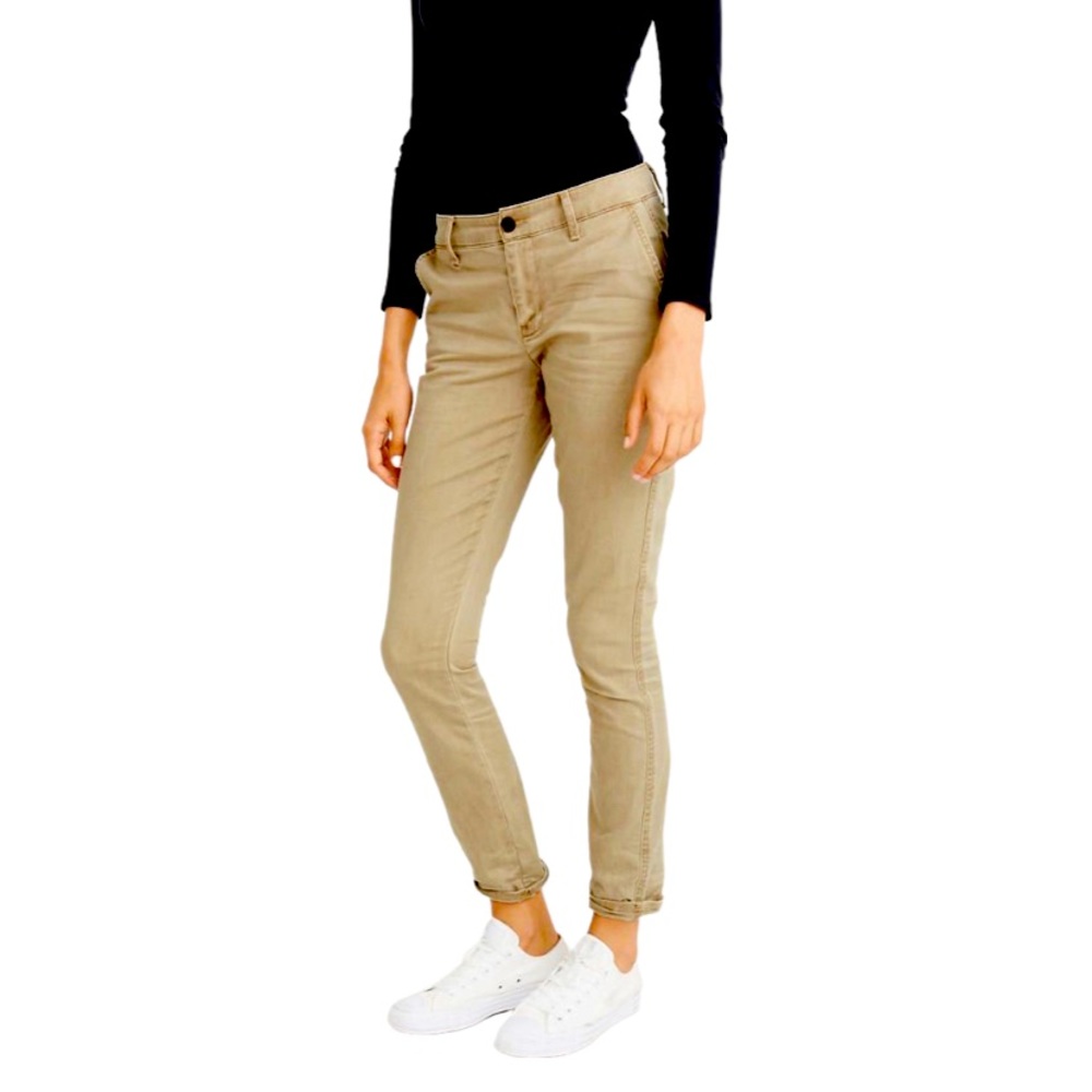 Abercrombie & Fitch Size 26 Tan Khaki Low Rise Straight Bootcut Pa